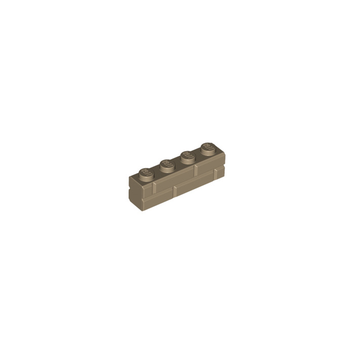 Lego 2x brick modified 1x4 brick masonry brick dark beige/DK tan 15533 new