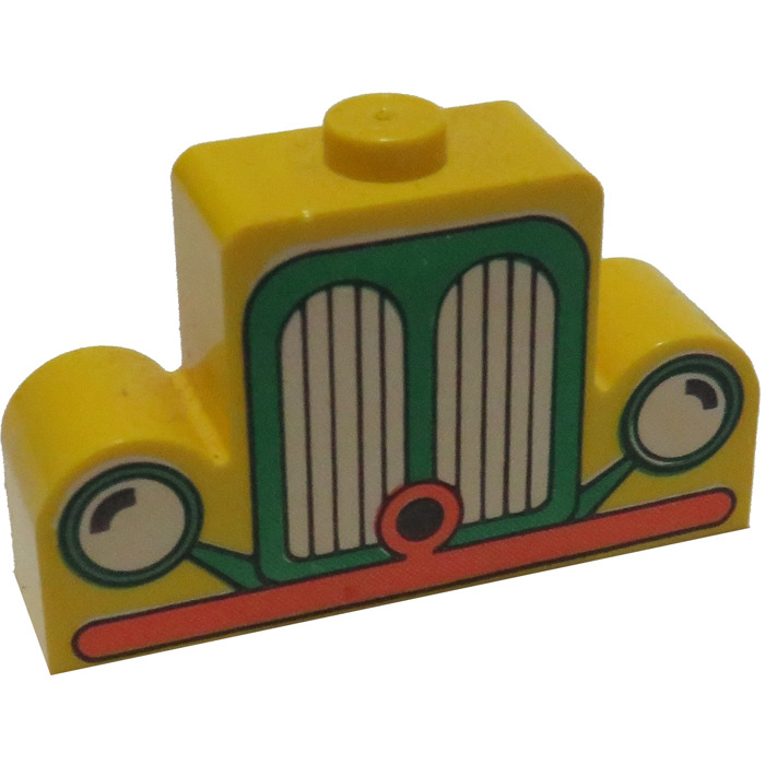 LEGO Brick 1 x 4 x 2 with Centre Stud Top with Green Car Grille 