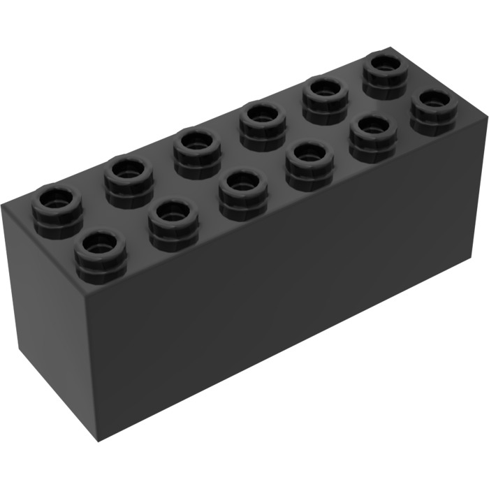 2 x LEGO BLACK Bricks 6x2 Pieces Parts *CHEAPEST ON * 
