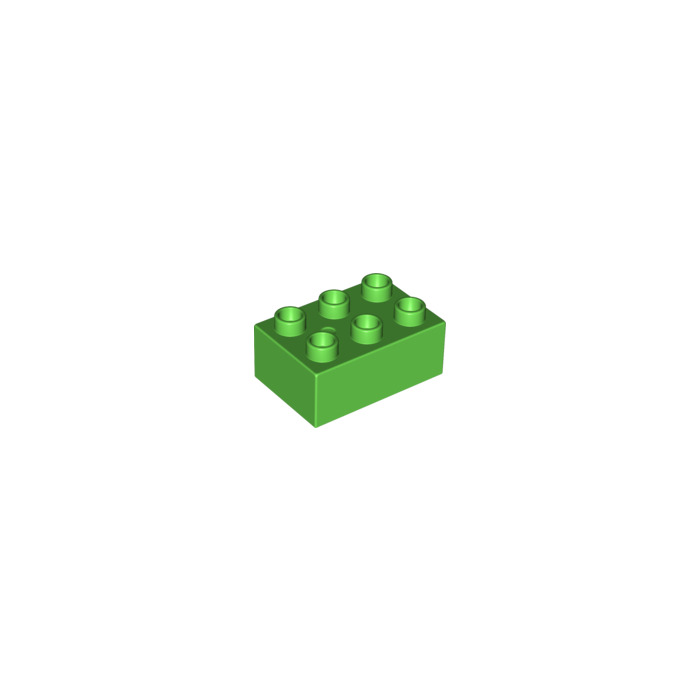 x1 Brique Brick 2x4 LEGO DUPLO 3011 Bright Green Vert Clair 