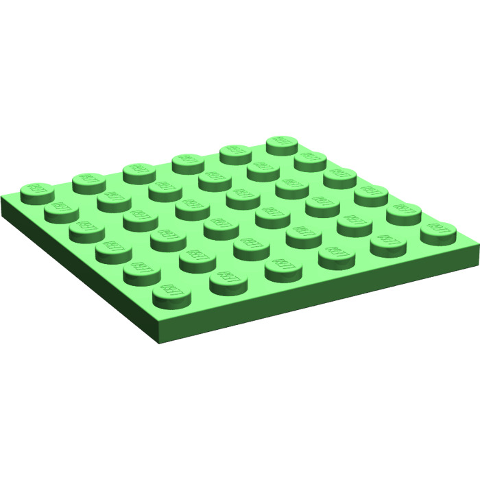 2 6x6 Lime Green Standard Plate Bricks  ~ Lego  ~ NEW 