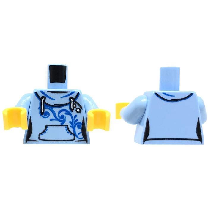 LEGO Bleu clair brillant Hoodie avec De face Pocket et Bleu Swirls ...