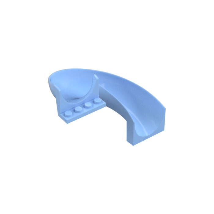 LEGO Bright Light Blue Slide 7 x 12 Curved 180 (11267