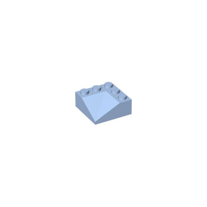 Lego Bright Light Blue Slope X Double Concave Brick