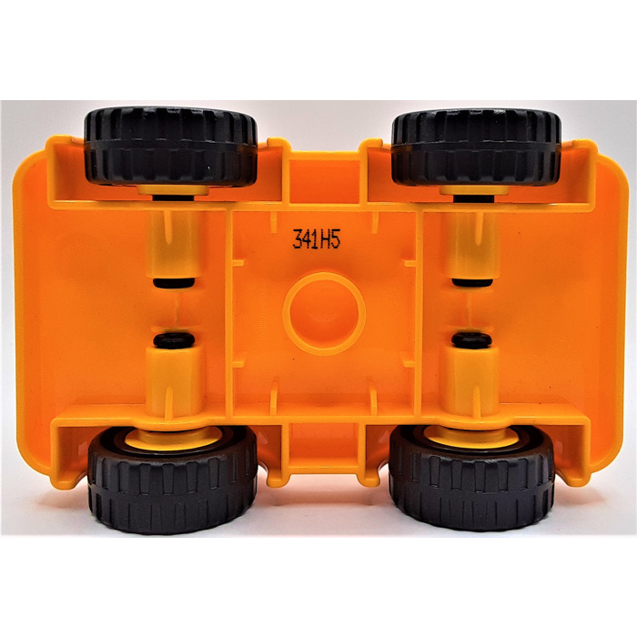 LEGO Helles Licht Orange Duplo Auto mit Schwarz Räder und Gelb Hubcaps  (11970 / 35026)