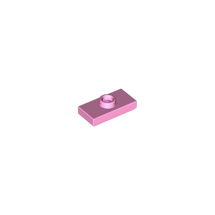 LEGO Bright Pink Plate 1 x 2 with 1 Stud with Groove and Bottom