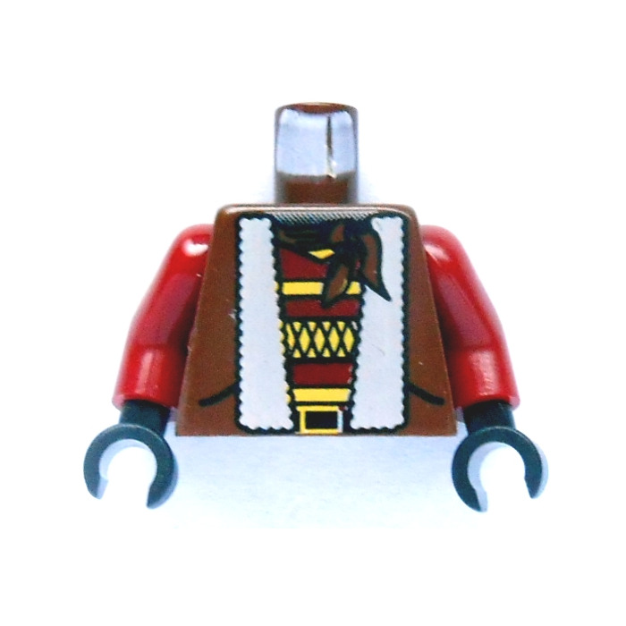 Lego Dark Brown Torso x 1 with Dark Brown Hands & Arms for Miinifigure 