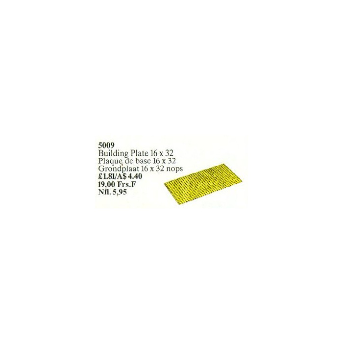LEGO Yellow Baseplate 16 x 32 (3857)