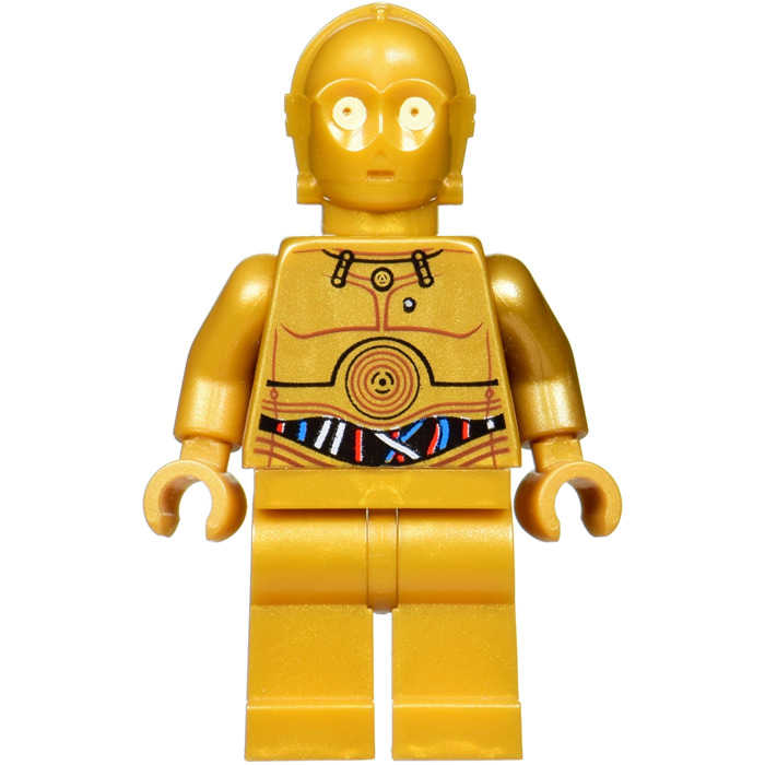 Lego C-3PO 9490 10236 Colorful Wires Pattern Star Wars Minifigure