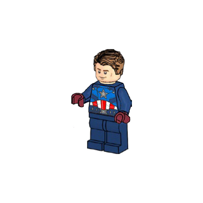 LEGO Captain America with Dark Red Hands Minifigure | Brick Owl - LEGO ...