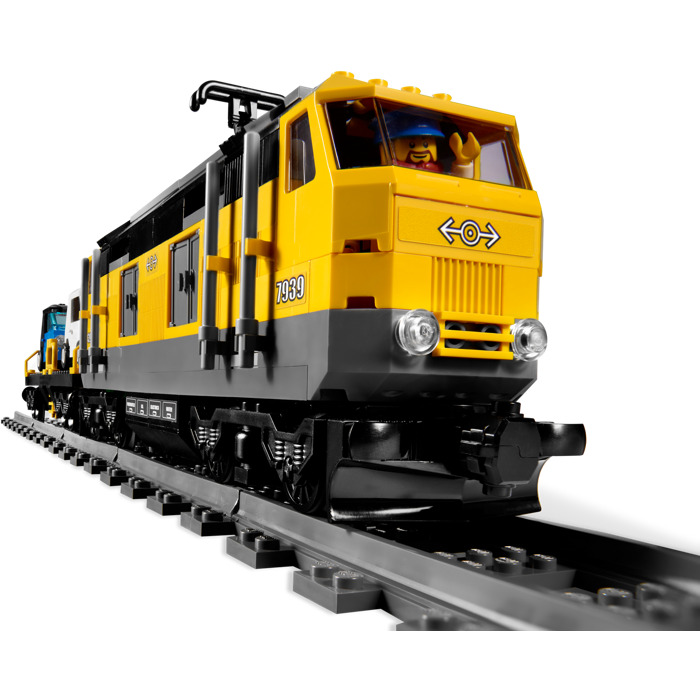 lego yellow cargo train