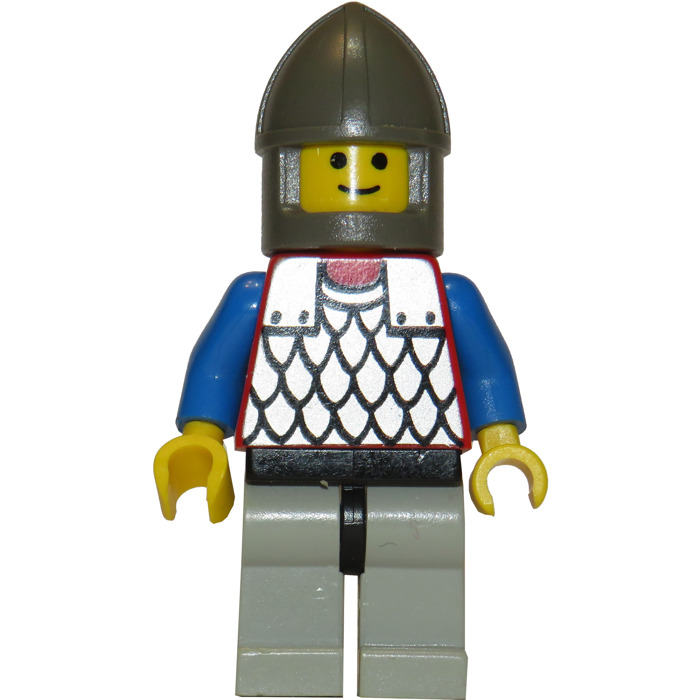 2x LEGO Castle Dragon Knight 1 Minifig w/Old Gray Leg Black Hip 6076 43 #cas013 