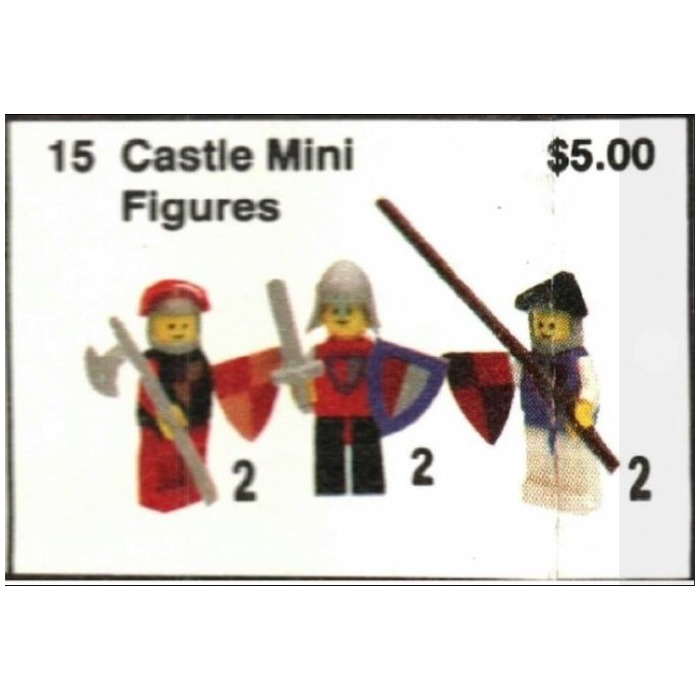 Lego piece ×3 lances longues 3849 brown vintage castle classic moyen âge 