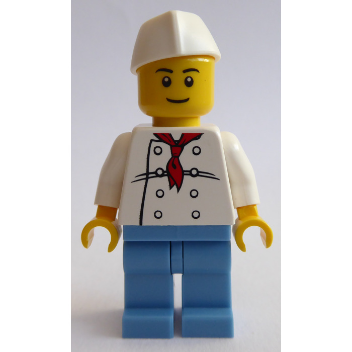LEGO NEW COOK CHEF MINIFIGURE WITH FISH AND MINIFIG FOOD PIECES