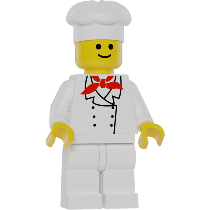Details about   LEGO Baker Chef Cook Red Scarf Moustache Hat w/ Banana City Town People Man NEW 