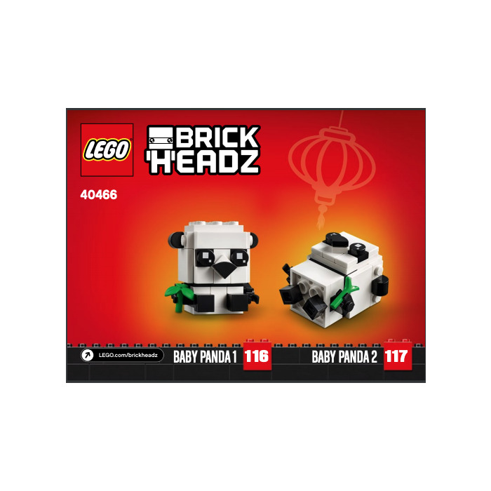 LEGO Chinese New Year Pandas Set 40466 Instructions | Brick Owl