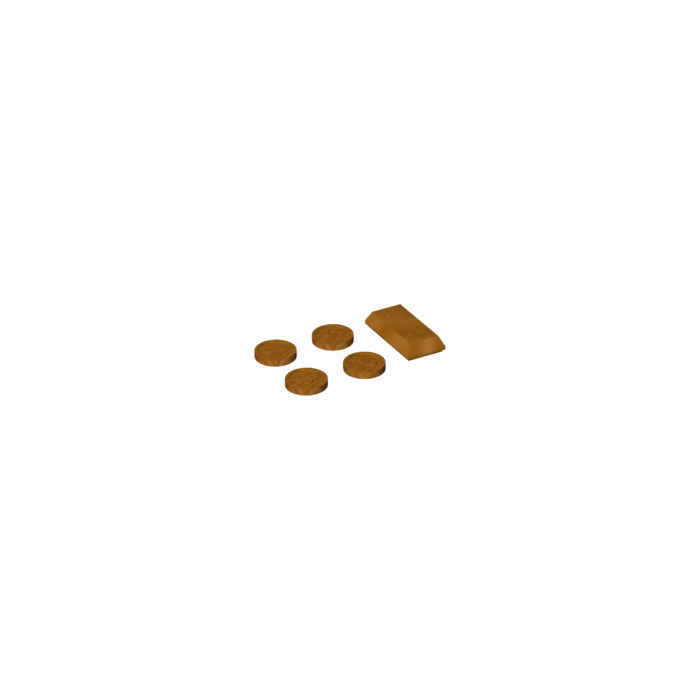 LEGO Chrome Gold Coin and Ingot Pack (15629 / 97053) | Brick Owl