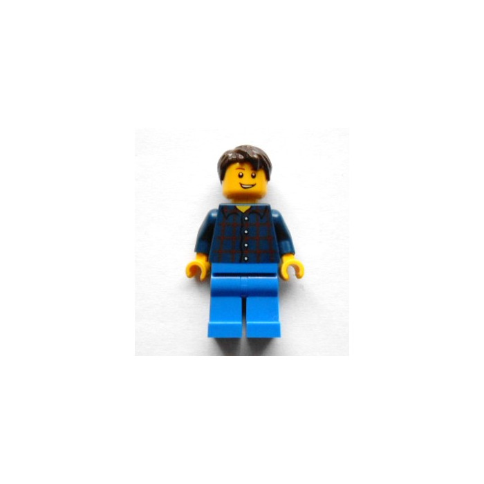 Lego® TWN355 minifigure City, man with red flannel shirt, glasses