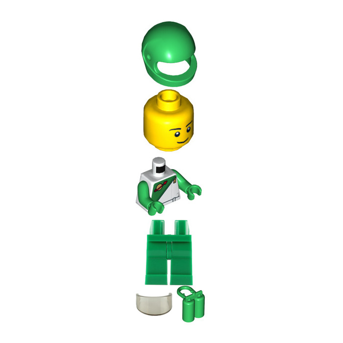 Green Futuron Torso/Body Lot Space City LEGO Minifigure Figure Parts Details about   2 
