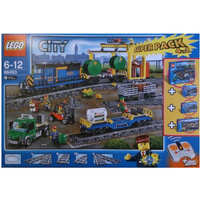 4 x Lego City Curved Train Track Piece Bundle P/N 53400 NEW