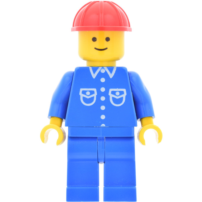 LEGO Classic Town Worker with Blue Shirt with 6 White Buttons ...