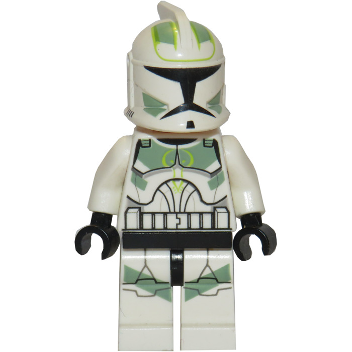 Star Wars LEGO Clone Commander Trooper Green Markings Phase 1 Minifigu