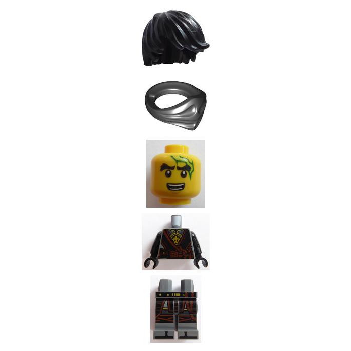 LEGO 4 pièce Chiffon en noir pour Minifiguren Bandana Masque 15619 foulards neuf 
