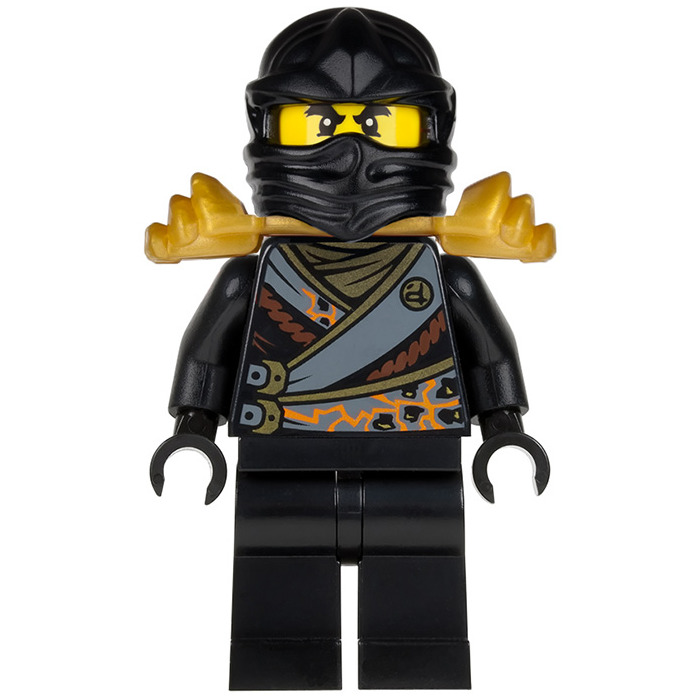 LEGO NINJAGO MINIFIGURE BLACK SHEATH ARMOUR & SILVER KATANA SWORDS ZX 