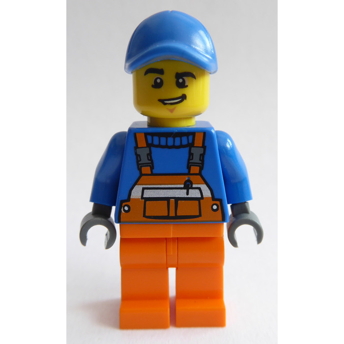 LEGO City Minifigure TORSO Blue Construction Worker with Pen in Pocket T64 