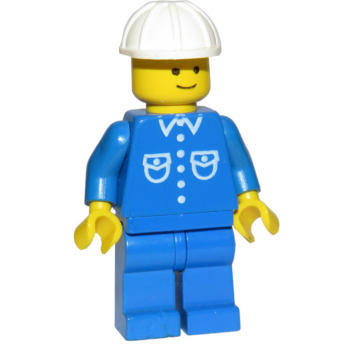 LEGO City Minifigure TORSO Blue Construction Worker with Bulldozer Pocket T65 