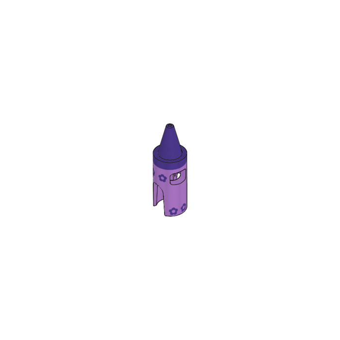 Lego minifigure in a pink crayon costume on Craiyon