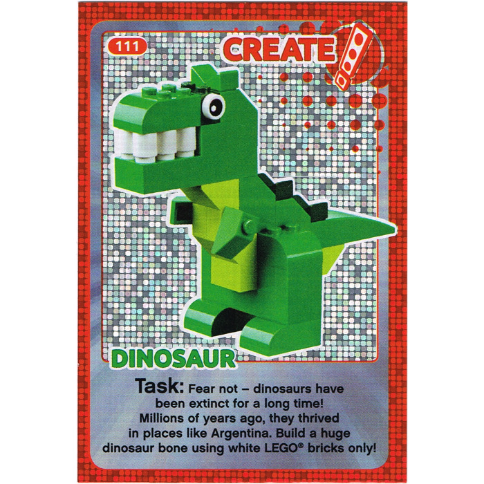 LEGO Create the World Card 111 Dinosaur [foil] Brick Owl LEGO