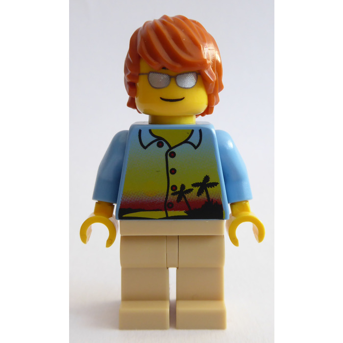 Lego 87991-1x Perruque Cheveux Minifig Hair male 18226 Neuf Dark Orange 
