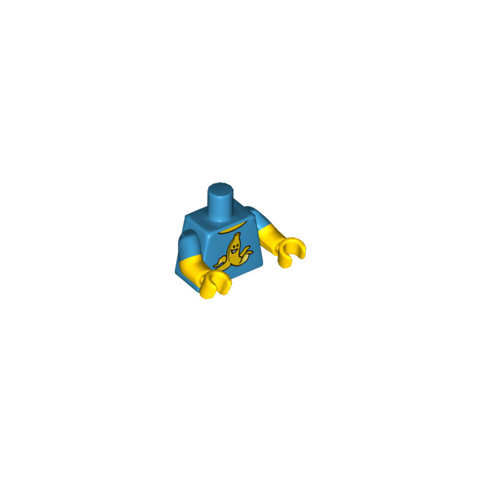 LEGO Dark Azure Clumsy Guy Minifig Torso (16360) | Brick Owl - LEGO ...