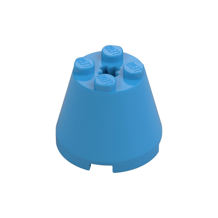 LEGO Dark Azure Cone 3 x 3 x 2 with Axle Hole (6233 / 45176