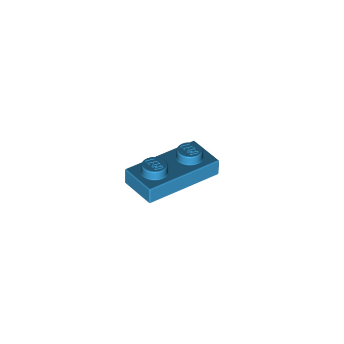 Lego 1x2 Dark Azure Blue Bricks Blocks 1 x 2 New Lot Of 50 