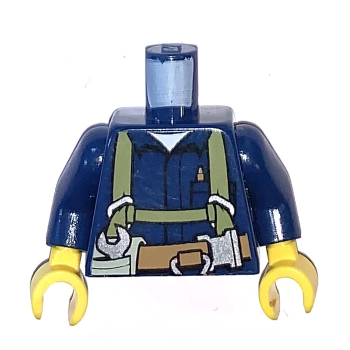 LEGO Dark Blue Minifigure Torso Work Shirt with Olive Safety Straps and  Orange Belt (76382) | Brick Owl - LEGO Marketplace