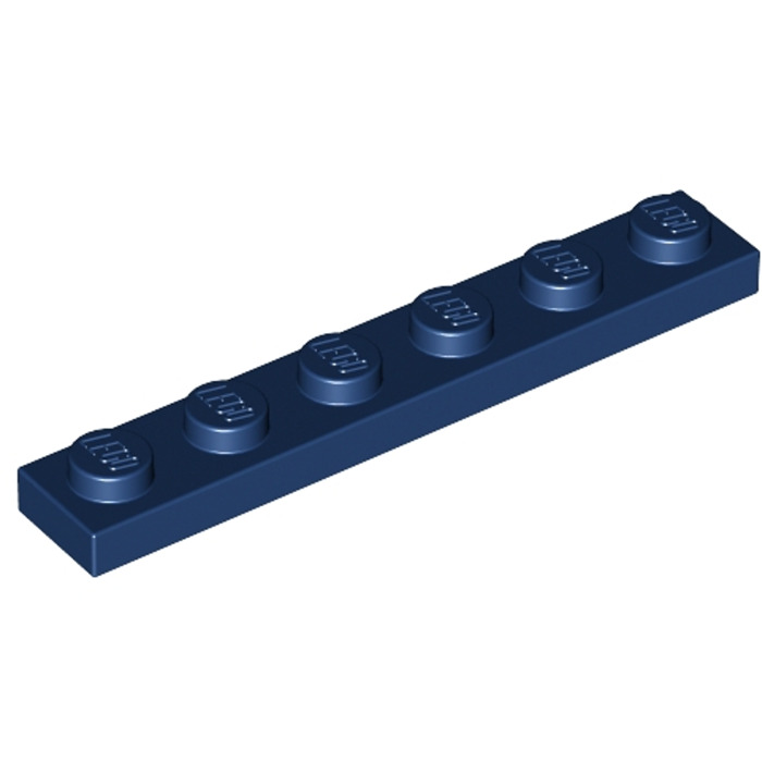 Lego 4 Dark Blue 1x6 base plate NEW