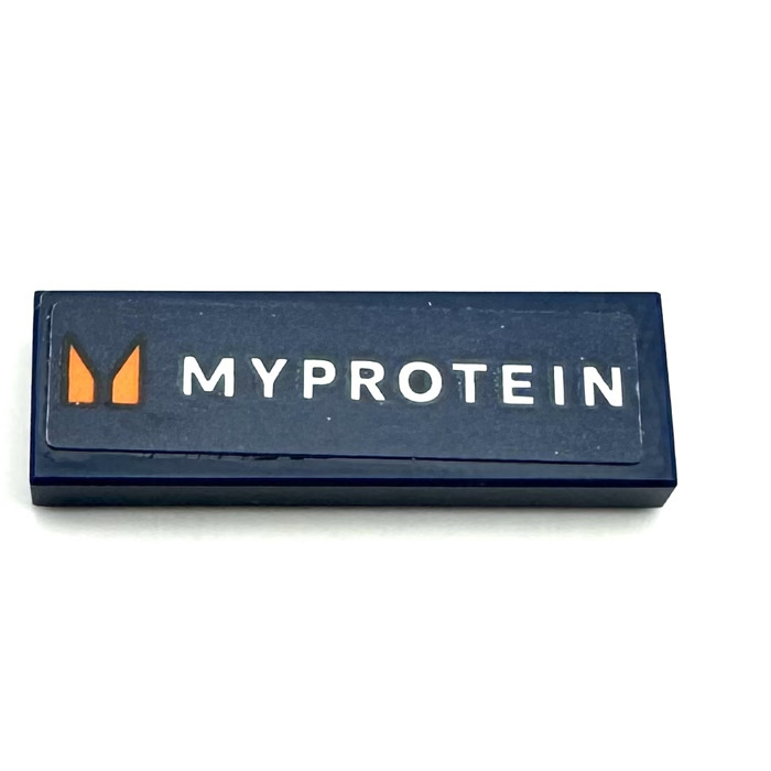 LEGO Tile 1 x 3 with MYPROTEIN Sticker (63864) | Brick Owl - LEGO ...