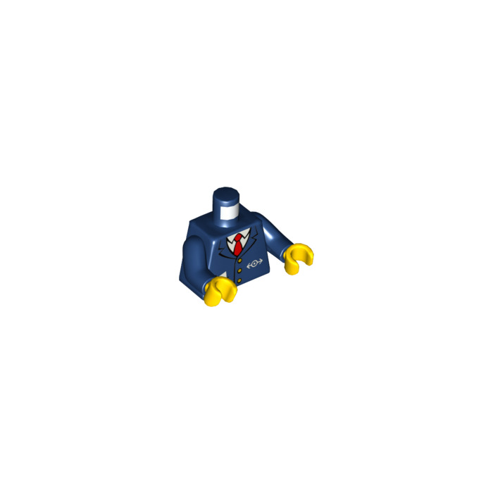 LEGO Dark Blue Torso with Owl Red Logo | Transportation (76382) LEGO White Tie, Jacket, Shirt, Marketplace and - Brick