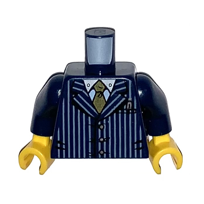 LEGO Dark Blue Torso with Pinstripe Jacket, Gold Tie and Pen (76382 /  88585) | Brick Owl - LEGO Marketplace