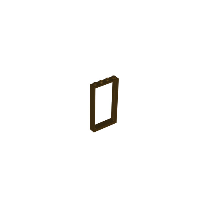 Black Door 1x4x6  w/ 4 Panes & Black Door Frame TCM Compatible Bricks-Qty:10