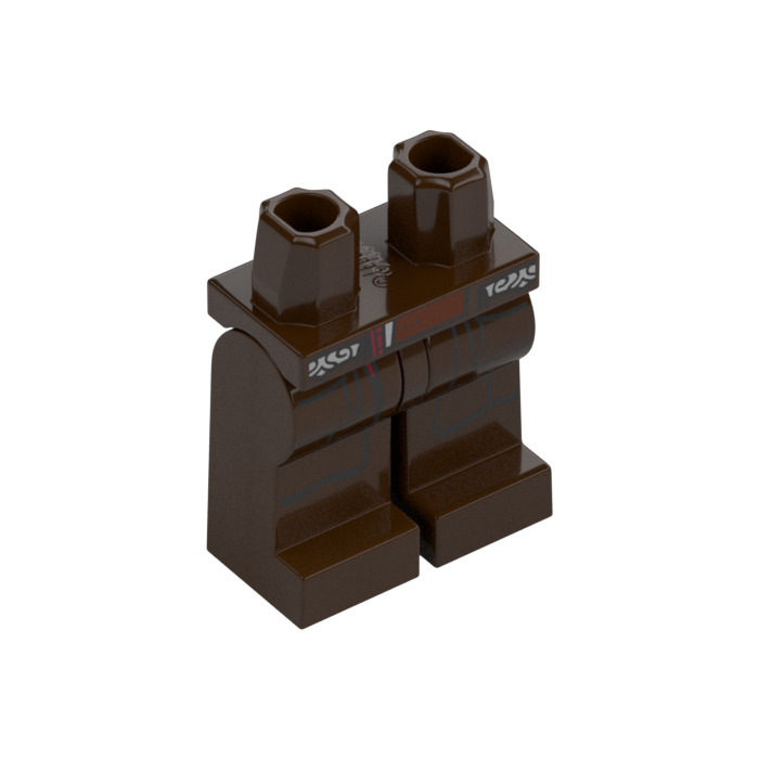LEGO Ciemny brąz Jod Na Nawood Minifigurka Biodra i nogi