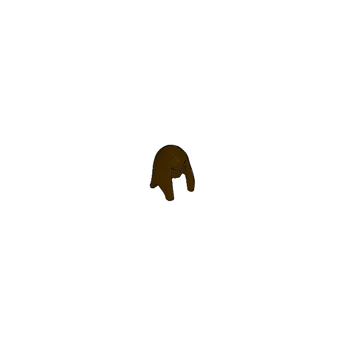 LEGO Dark Brown Long Straight Hair with Side Part (92083) | Brick Owl ...