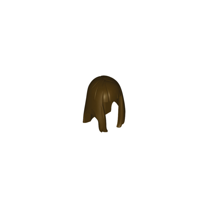 LEGO Dark Brown Minifig Long Hair with Straight Bangs (Rubber) (17346) |  Brick Owl - LEGO Marketplace