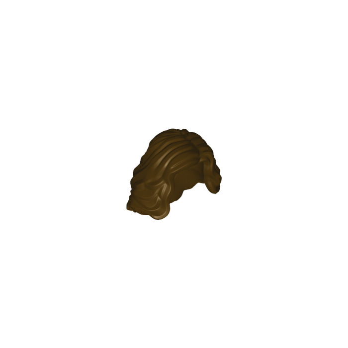 Lego Dark Brown Minifig Medium Wavy Hair (23187) 