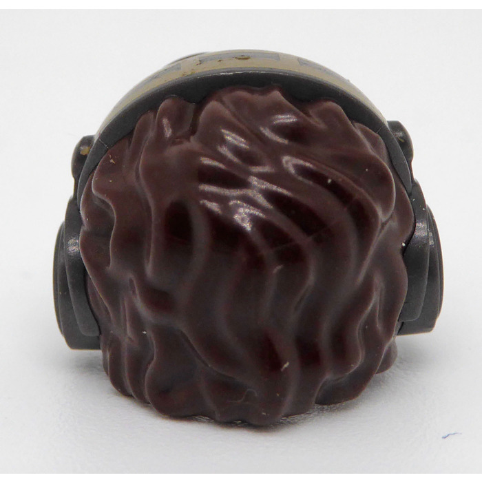 LEGO Dark Brown Tousled Hair with Headset (37029 / 37197) | Brick Owl ...
