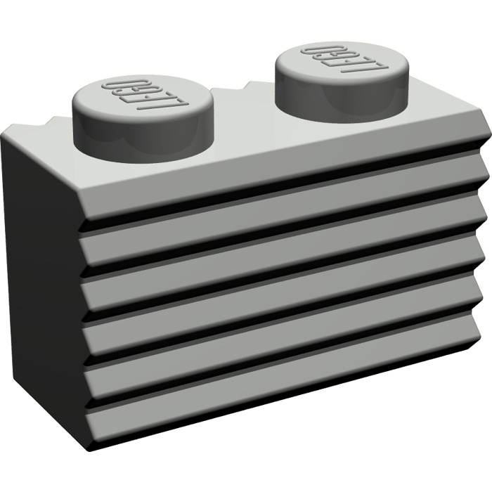Lego 4x brick brick 1x2 2x1 grid 2877 old dark gray/grey 