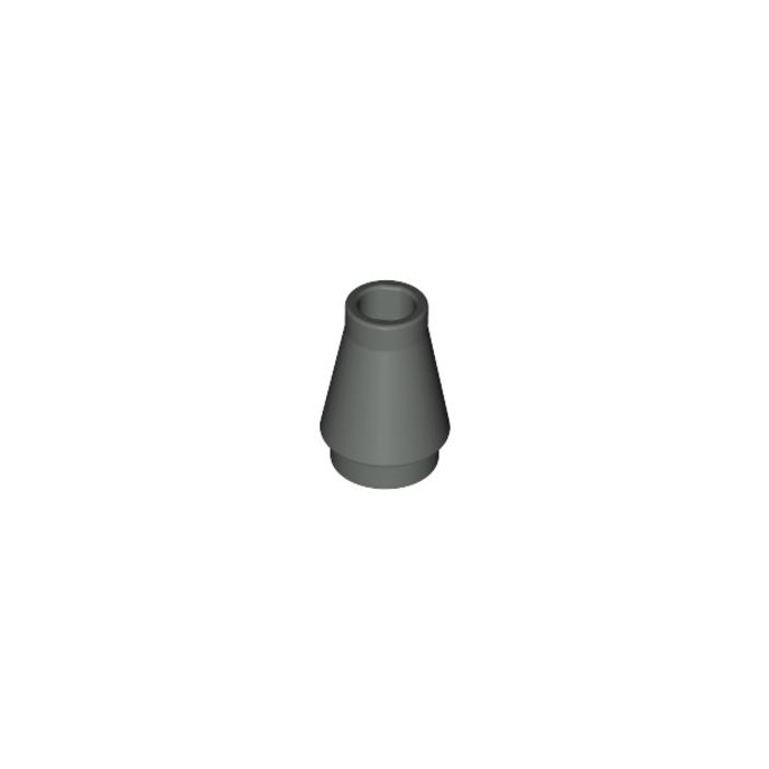 10x Brique / Cone 1x1 top groove NEUF Lego 4589 b Light bluish gray grey 