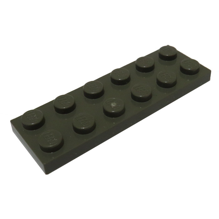 Lego 10x Genuine sable jaune 2x6 plaque mince Clous Tuile Brique 4550329 3795 nouveau 
